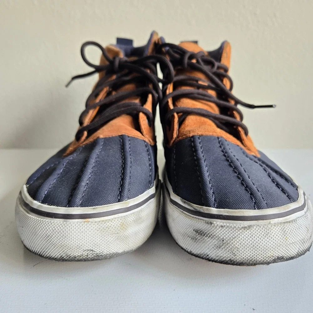 Vans Sk8-Hi Del Pato MTE Mens 12 Ginger Bread Navy Duck Boot Suede Sneakers